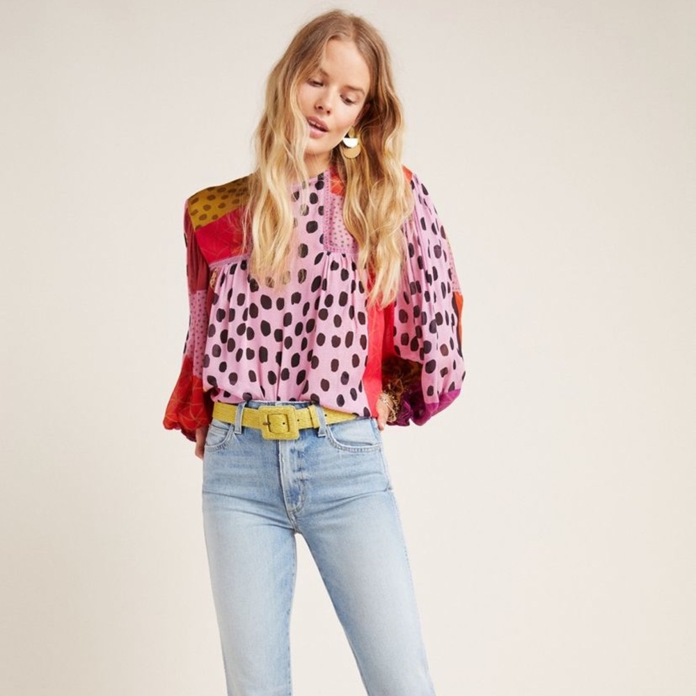 Bl_nk Miranda Peasant Blouse, NWT, XSP